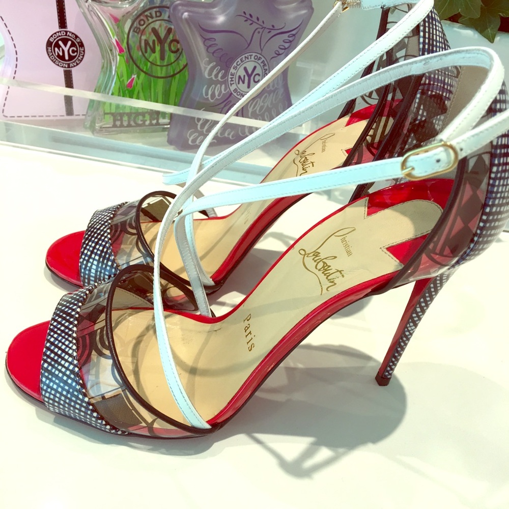 Christian Louboutin sandals pattern leather red